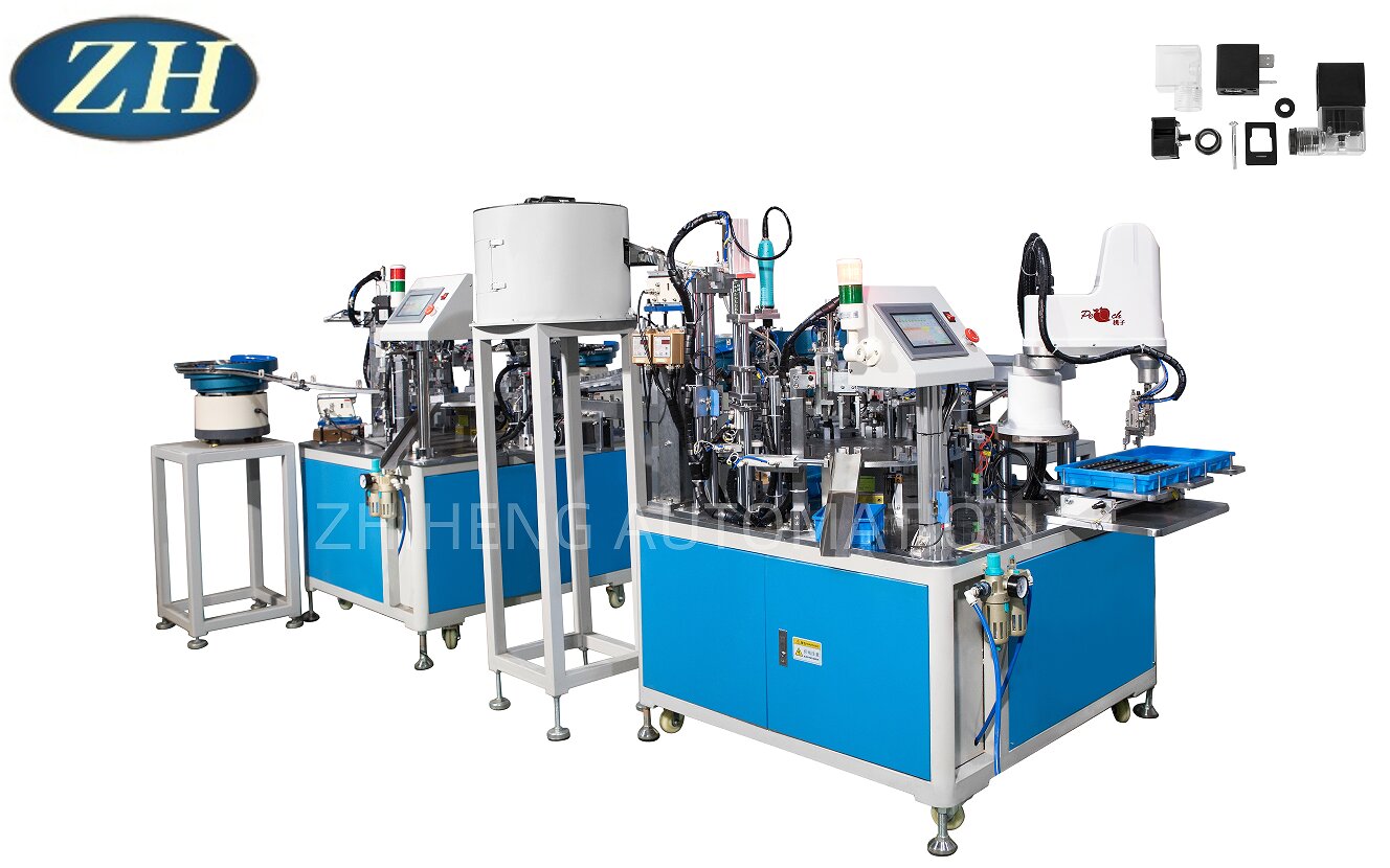 solenoid အဆို့ရှင်တပ်ဆင်ရေးစက်လိုင်း၏မြင့်မားသောဒီဂရီ